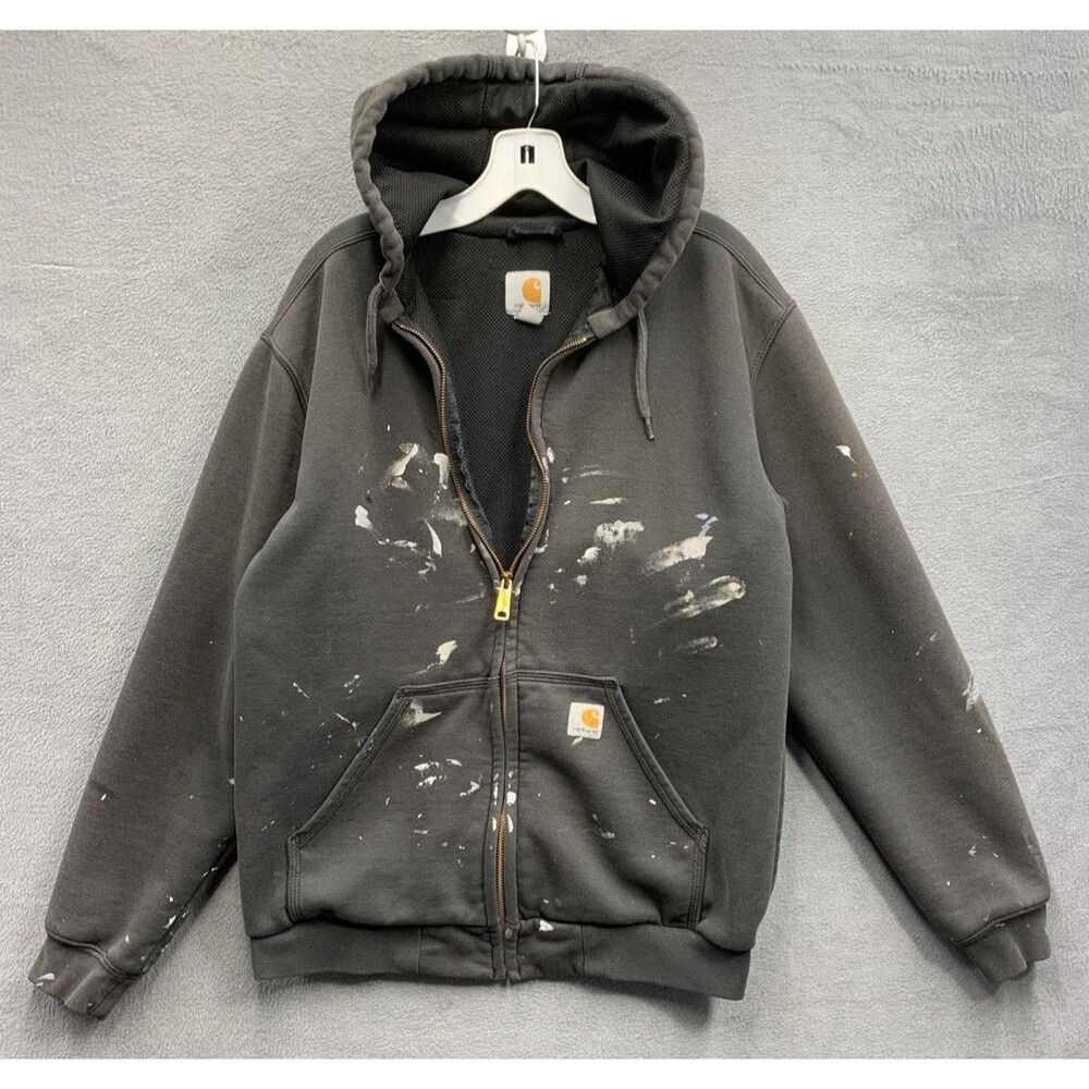 Carhartt Men Rain Defender Loose Fit Heavyweight Full-Zip Sweatshirt Peat Small